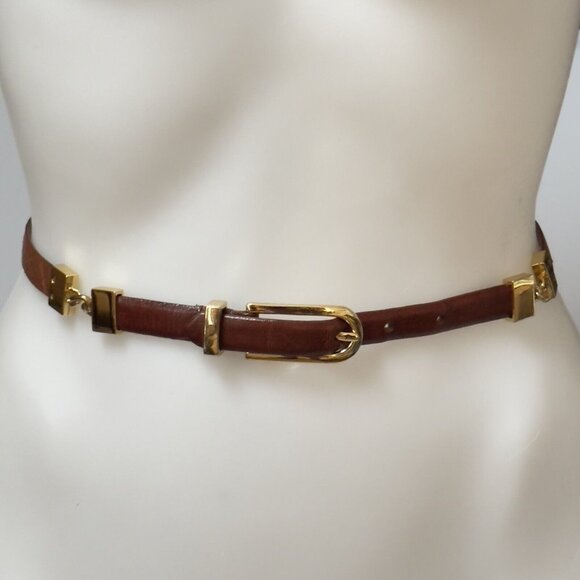 ELLEN TRACY Belt Brown Italian Leather Women’s Size M - Picture 1 of 8